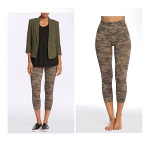 Spanx Desert Camo Crop Lamn Women’s Green Leggings Sz:1X NWT